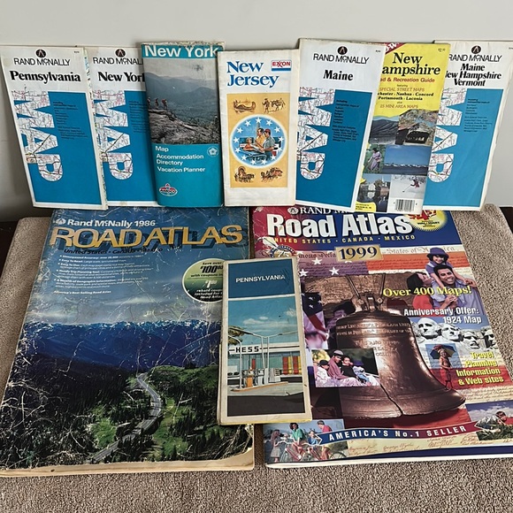 Vintage Rand McNally Road Atlases & State Road Maps - Picture 1 of 11